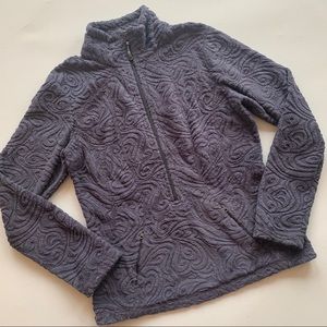 Athleta Gray Fleece half-zip sweatshirt size Small
